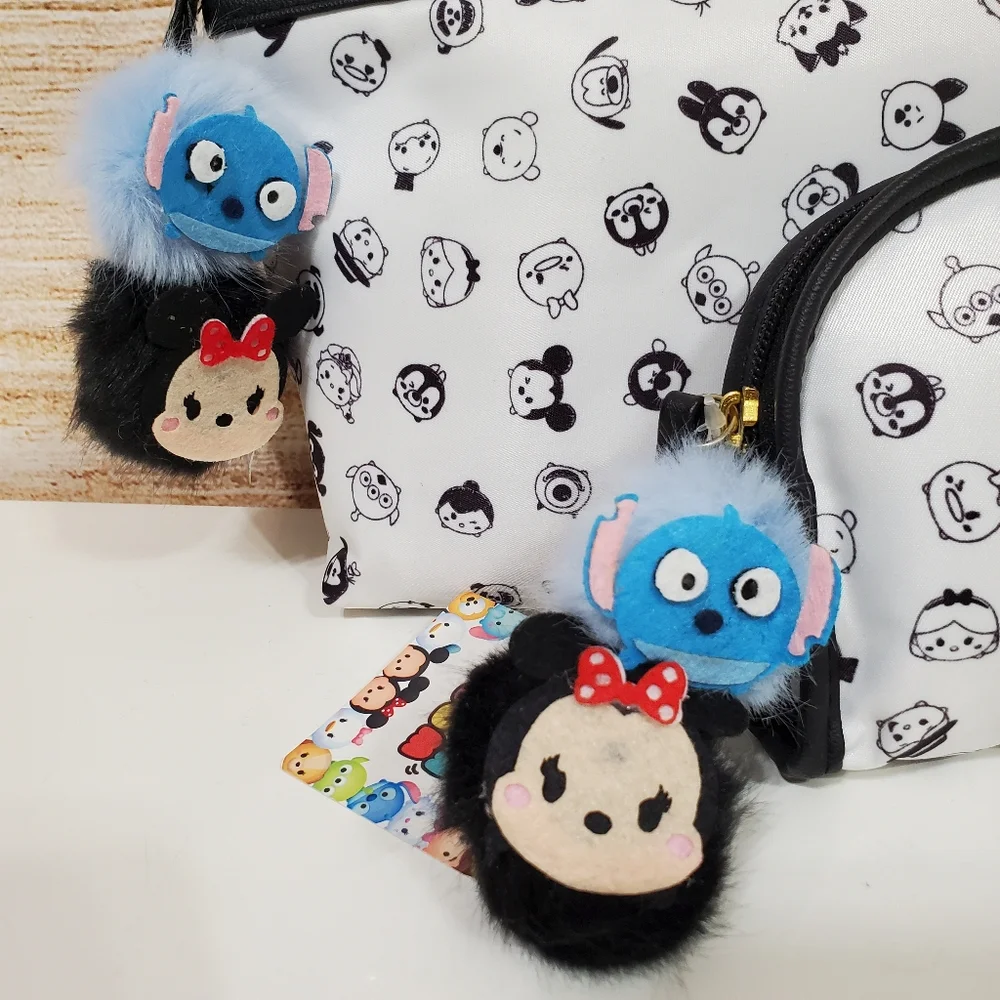 NWT Disney TSUM TSUM Cosmetic Zipper Bag 2 Piece Set - Picture 4 of 9